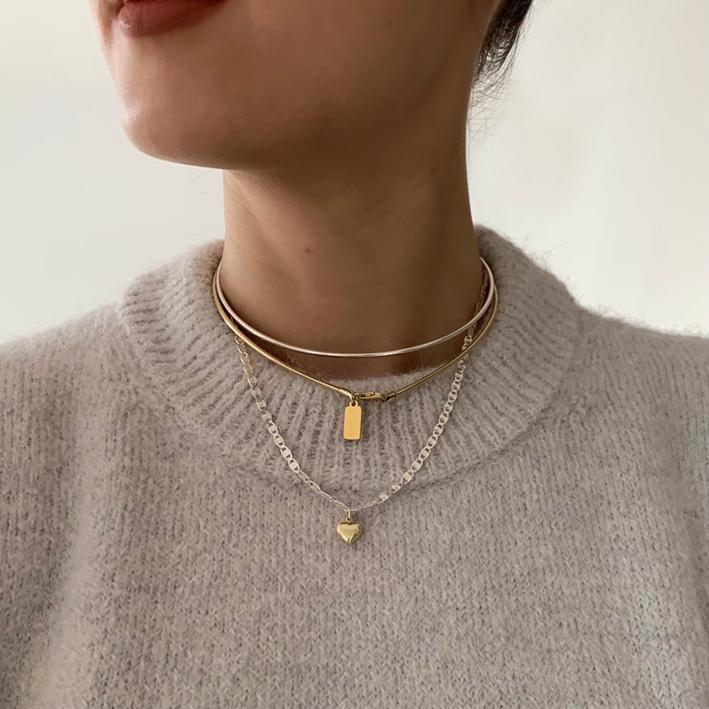 The Minimalist Choker Necklace 2mm - Gold