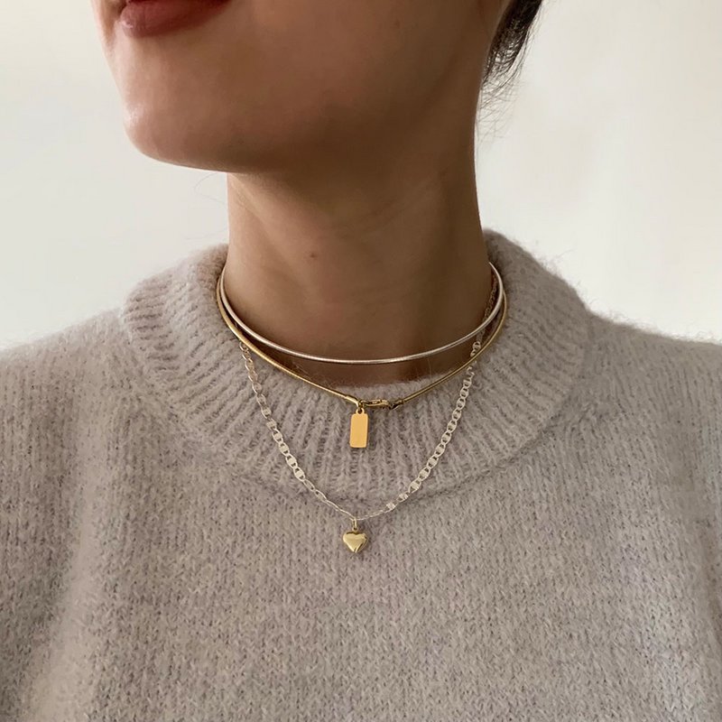 Minimalistyczny Naszyjnik Choker 2mm - Złoty
