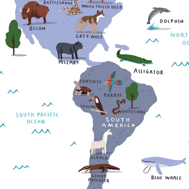 El mapa del mundo animal