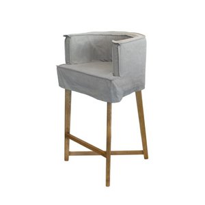 Leeff by Netty - Woody Bar Stool light grey