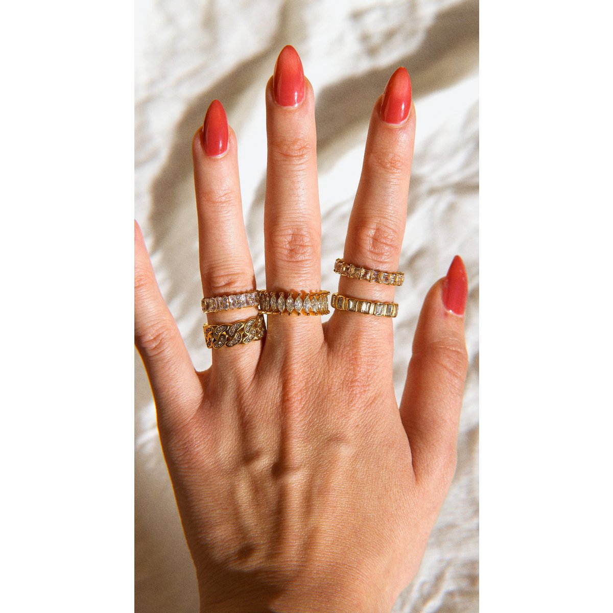 Square Eternity Crystal Band