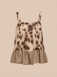 Boeket bruine bloemenprint blouse