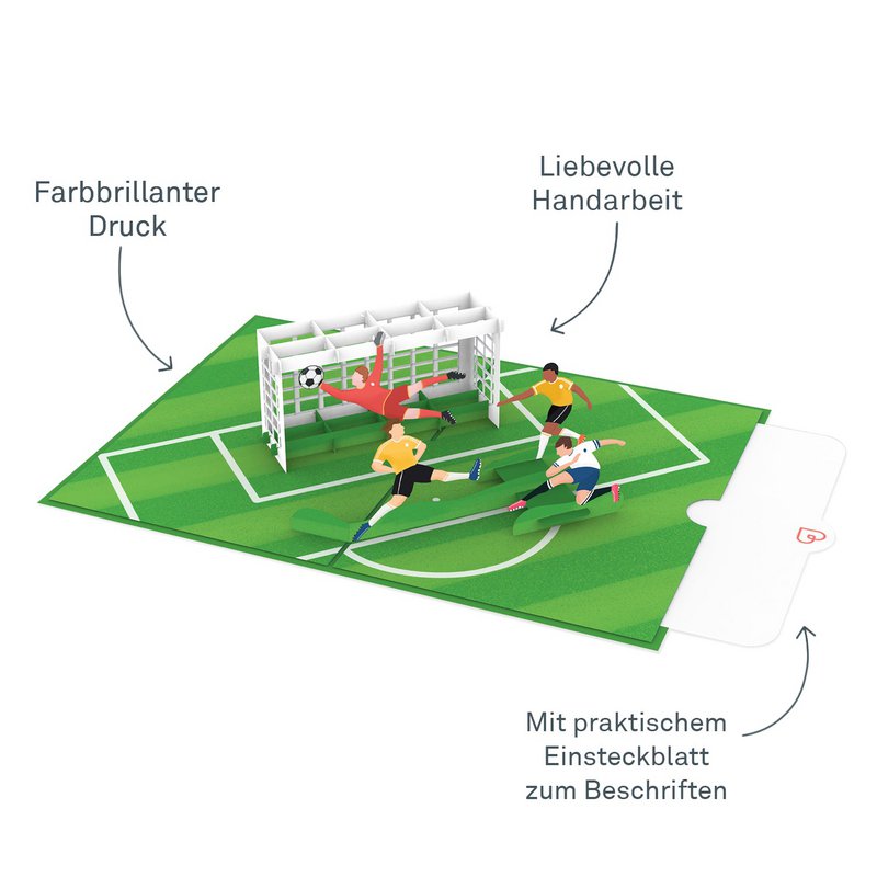 Biglietto pop-up per il calcio