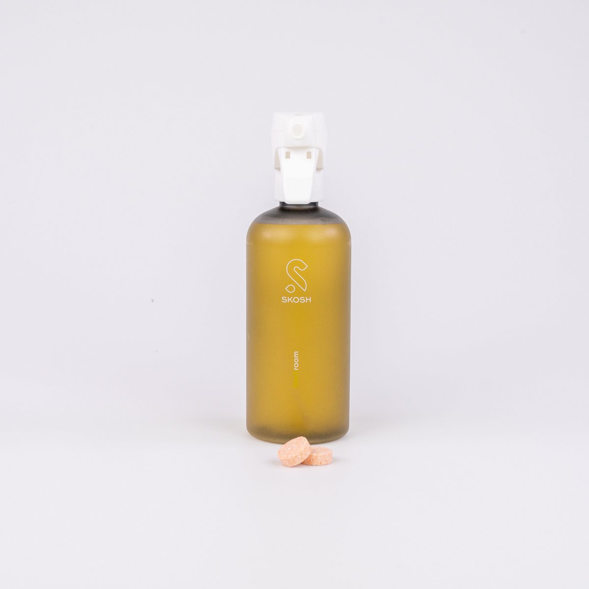 Bathroom Cleaner, bottle and tablet