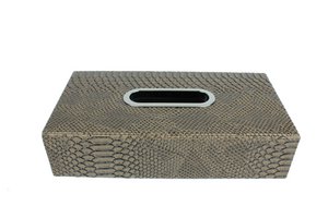 Takerk towel box synthetic leather reptile gray -brown cosmetic wiper box