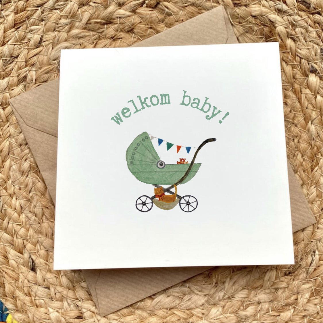 Card Baby Stroller Blue