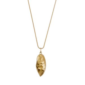 Marilia Capisani massief blad lange ketting - goud