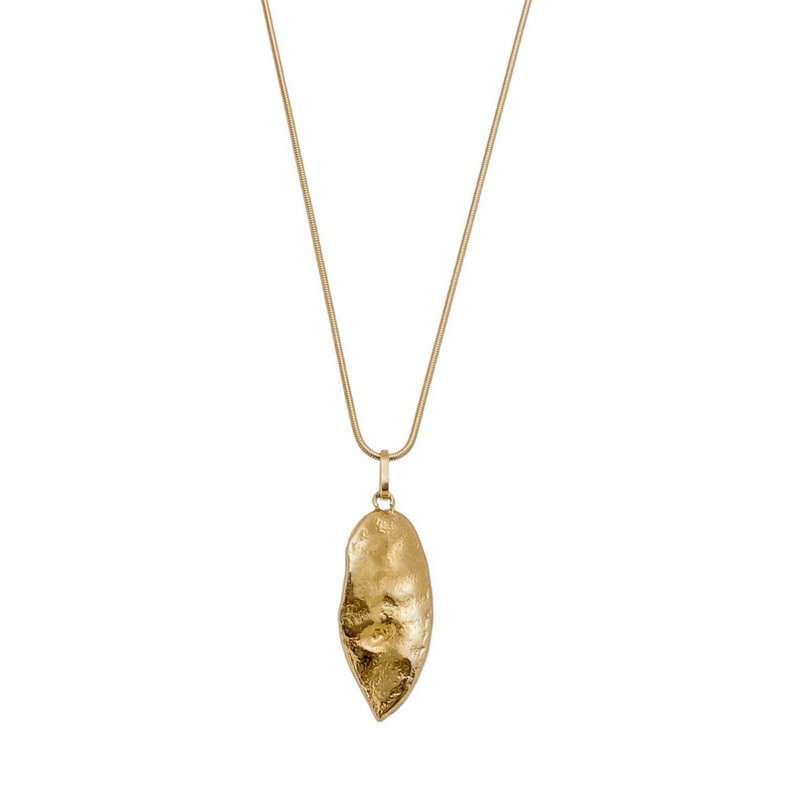 Collana Lunga Marilia Capisani Foglia Solida - Oro
