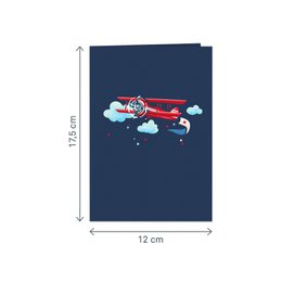 Carte pop-up joyeux anniversaire avion