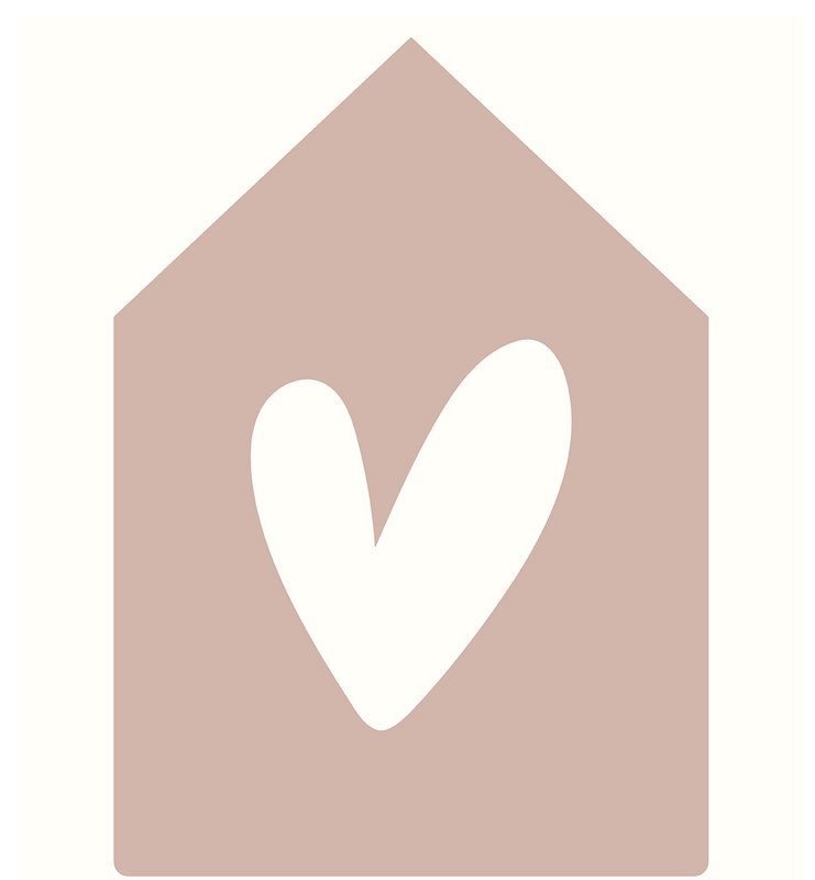 Væghus gammel pink