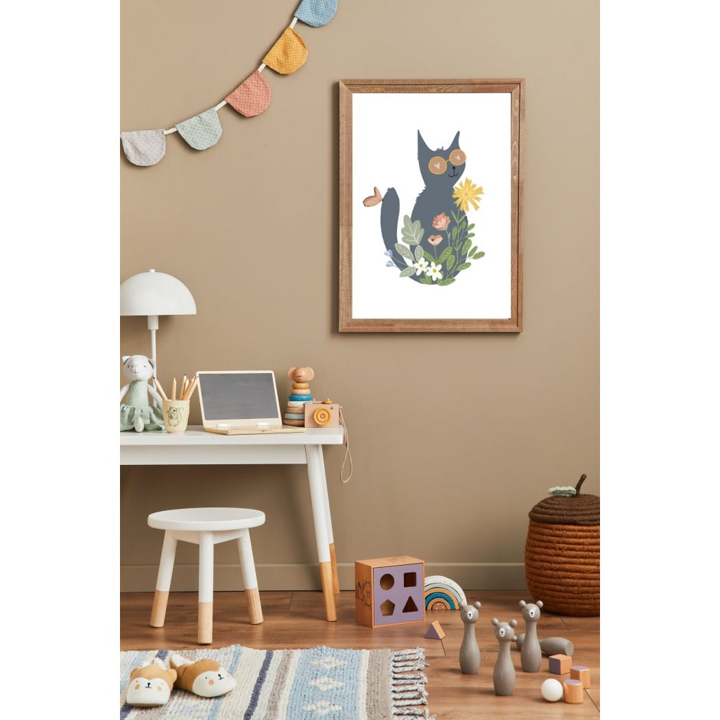 Poster „Kätzchen im Frühling“ im Babyzimmer