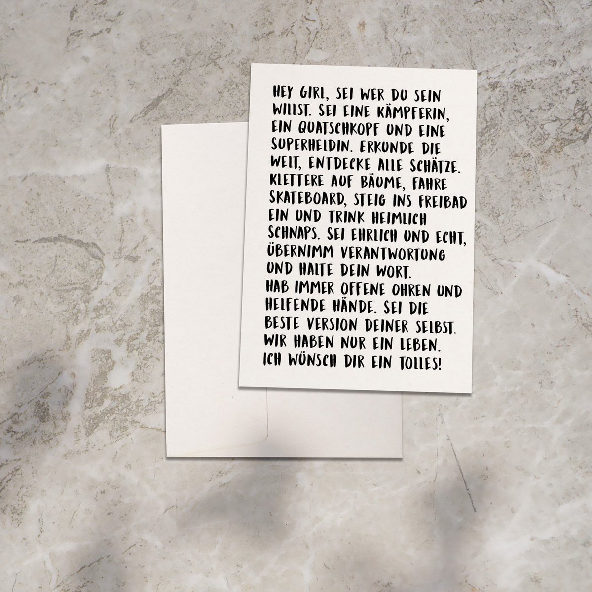 Hey girl / folding card