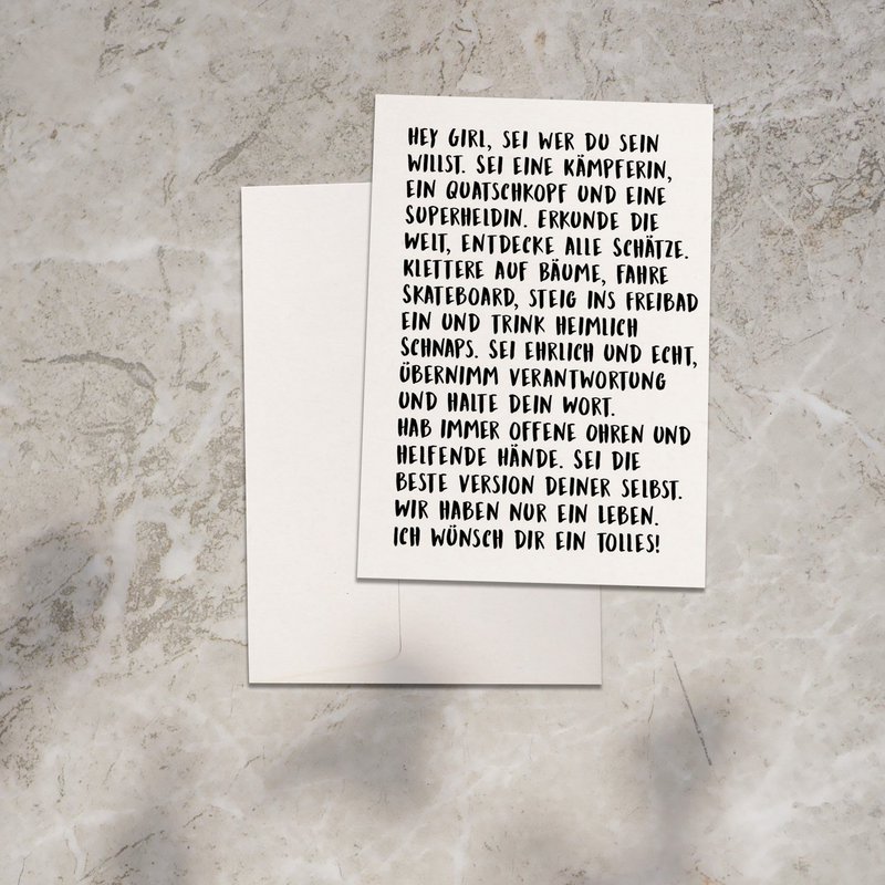 Hey girl / folding card