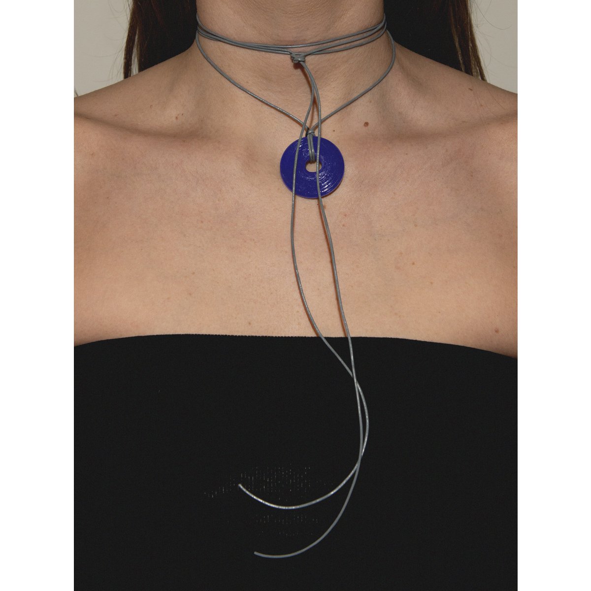 Posie ronde ketting | Babyblauw