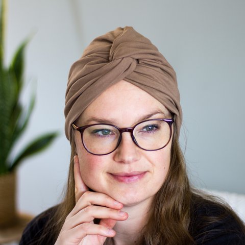 Handmade Camel Turban Hats for Women