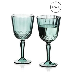 ELLA GREEN Set of 4 glasses 300ml 9x7x18.5cm