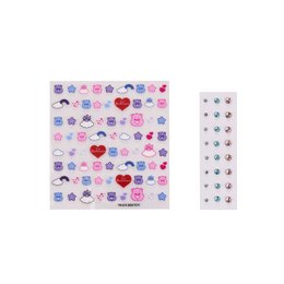 Care Bears - Nail Art - Nail stickers og rhinestones