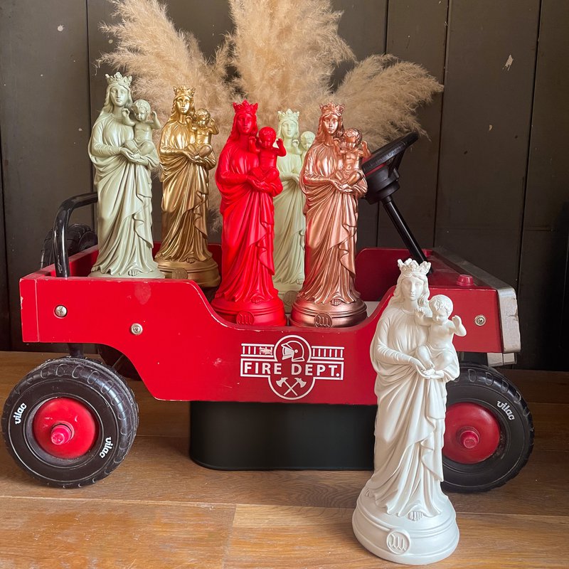 Statuetta di decorazione d'interni Notre-Dame de la Garde, ho visto la Vergine 30 cm - Colori senza tempo