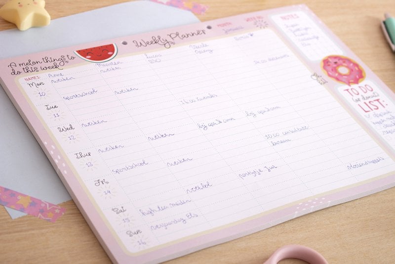 Weekly planner Child A4 Kawaii // Family planner Family planner