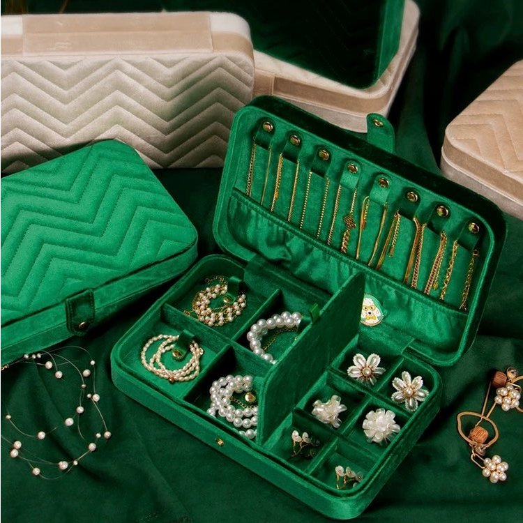 Luxe Velvet Large Jewelry Box