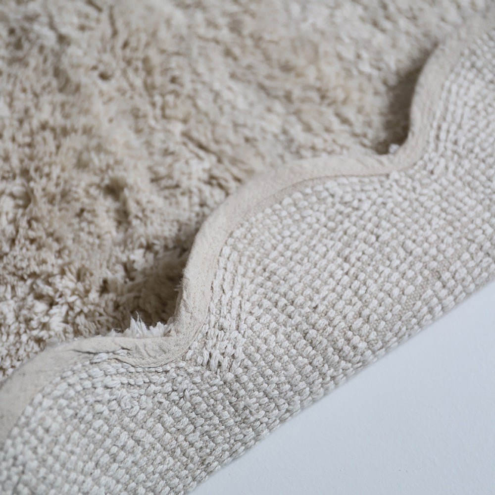 Tapis enfant ovale bord festonné MARISA écru