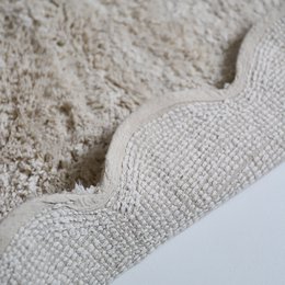 Oval children's carpet scalloped Marisa Écru