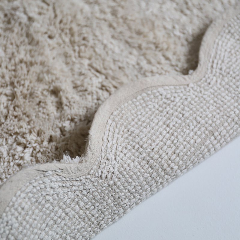 Oval children's carpet scalloped Marisa Écru