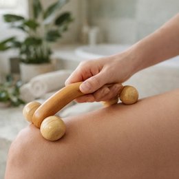 Wooden Massage Wheel - Anti Cellulite Draining Roller Massager - Natural Wood Massage Wheel - Manual Massager