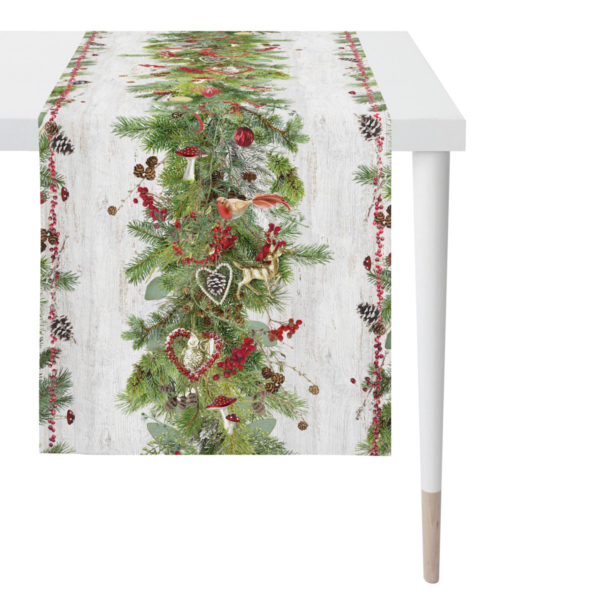 9529 tapete blanco / verde / rojo - 46X135