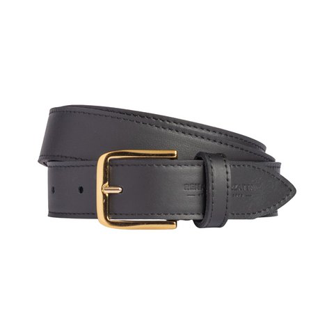 RB4020A | Hergestellt in Italien. Damengürtel aus echtem, weichem Sauvage-Leder. Schnalle in glänzendem Goldfinish. Farbe: Schwarz. Maße: 115 x 3,0 x 0,5 cm (Taillenumfang 100 cm)