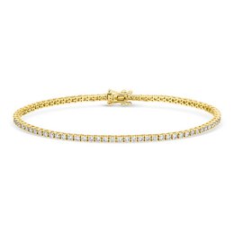 Tennis bracelet yellow gold, 3.42ct diamonds, 17.0 cm