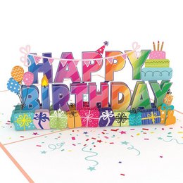 Carte pop-up joyeux anniversaire