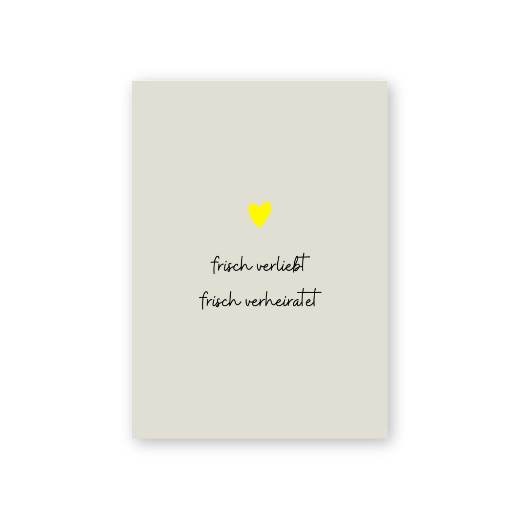Postkaart - Vers in liefde vers getrouwd