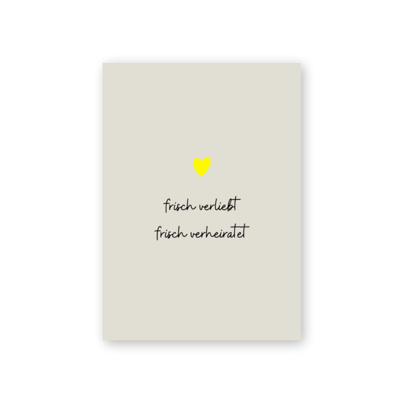 Postkaart - Vers in liefde vers getrouwd