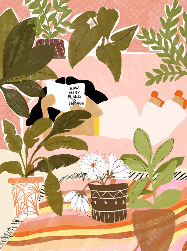 Nunca suficientes plantas - Lámina artística
