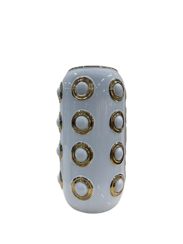 Gyldne 4-cirkel vase (CV11617-14WIT)
