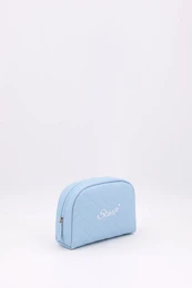 Trousse de toilette brodée matelassée pour bébé, étoile, bleu