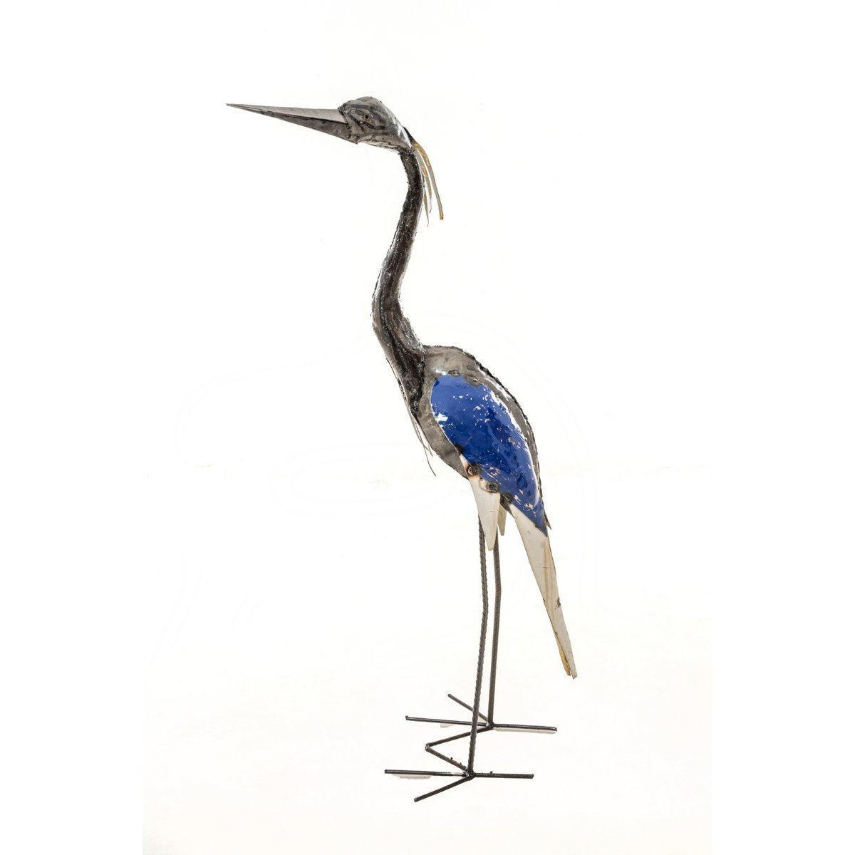 METAL NEW SMALL NATURAL BLUE HERON