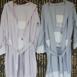 Ensemble Peignoir Hammam - Bleu - L/XL