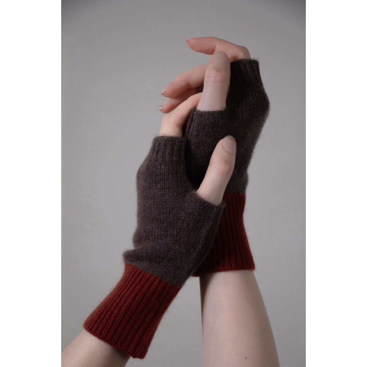Fingerless- 100% kaszmirowych rękawiczek bez koloru dauckiego