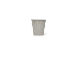 Beker porselein LAP 180ml met silic. grip ribbel L. Grey Grey