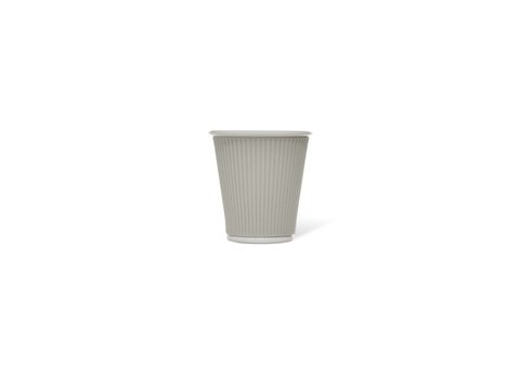 Porcelain cup LAP 180ml with silicon. grip rib L. Gray Gray