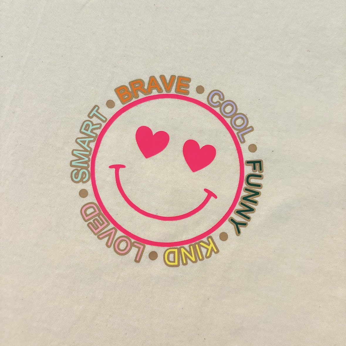 Camiseta Smiley - Rosa neón