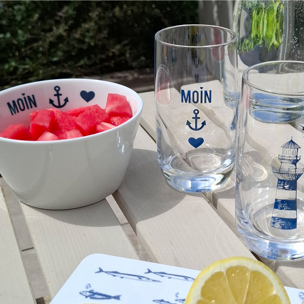 Porcelænsskål Moin ankerhjerte