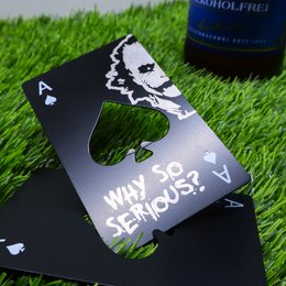 Abridor de botellas de joker de acero inoxidable negro, ¿por qué tan serio?