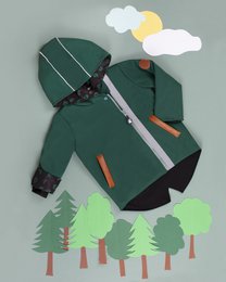 børn softshell jakke grøn