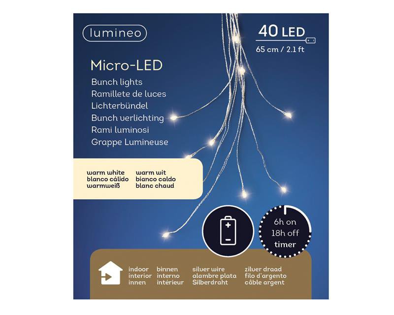 Cascadeverlichting 40LED varmvit