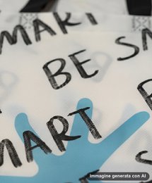 Einkaufstasche mit Stern-Slogan-Aufdruck – wiederverwendbarer Einkauf