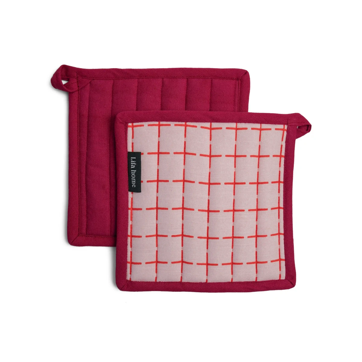 Grydelapper Sæt Vivid Pink Orange - sæt med 2
