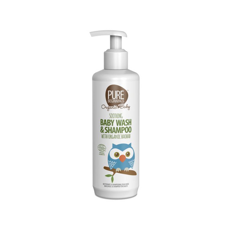 Gel de baño y champú calmante para bebés con boabab orgánico